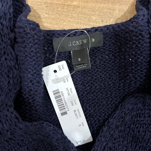 J CREW Womens V-Neck Sweater Dark Indigo Blue Size Small NEW - Picture 4 of 4